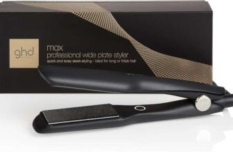 ghd Max Wide Plate Hair Straightener & Styler in Black – Larger Plates for Fast Styling, More Shine, Frizz-Free