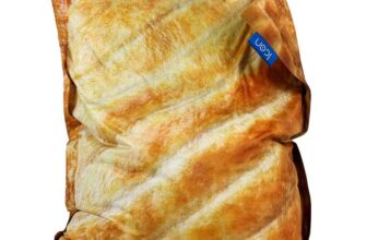 icon Greggs XL Steak Bake Bean Bag Floor Cushion, 180cm x 140cm – with Prime