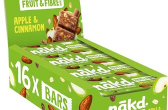 nakd Apple & Cinnamon bars – High in fibre – 100% Natural ingredients – No added sugar – Vegan – 16 x 44g bars – Prime Price