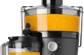 nutribullet 800W Centrifugal Juicer – 8 Piece Set – 1.5L Pulp Basin & 800ml Juicer Pitcher – Two Speeds, Wide 3 Chute, No-Drip Spout & Dishwasher Safe – Juice Tough Fruits and Vegetables With Ease
