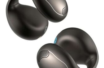 soundcore C40i by Anker, Open-Ear Earbuds, Clip-On Headphones, Flexible Joint Design, Button Controls