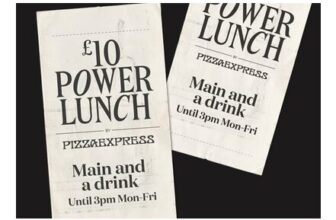 £10 Power Lunch – One Main and One Drink from the Lunch Menu for £10.