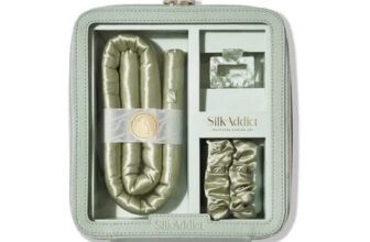 100% Mulberry Silk Heatless Curlers Set – Olive Green