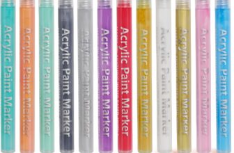 12 Colors Nail Art Pens Set,Acrylic Paint Nail Art Markers,Nails Polish Pens,Quick-Dry 3D Nails Art Pen for Diy Polishing,Dotting & Liner Work,Nail Art Kit for Home & Party,0.7mm