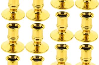 12 Pcs Plastic Candle Bases Dinner Candle Holder for Tabletop Decorative Pillar Stand Wedding Holders for Centerpieces Church Services Holiday Parties Indoor Decor