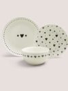 12 Piece Heart Dinner Set , 99p C&C
