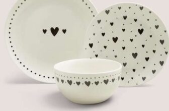 12 Piece Heart Dinner Set , 99p C&C