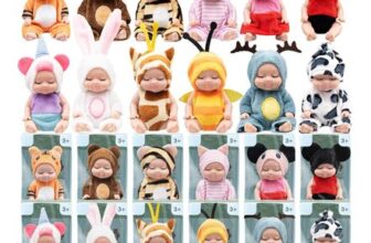 12 Pieces Mini Reborn Dolls with Clothes Animal Theme