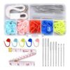 120pcs Stitch Markers Kit with 9 Large-Eye Needles, Storage Case