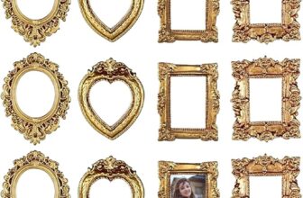 12pcs Mini Gold Picture Frames Small Photo Frame Antique Resin Vintage Small Picture Frames Wall Hanging Display Table Frame for DIY Jewelry Christmas Holiday Party Hotel Decor
