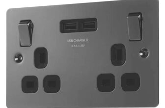 15% off LAP Switches & Sockets W/Code LAP 13A 2-Gang SP Switched Socket 3.1A 15.5W 2-Outlet Type A USB (Rewards Member) – Free C&C