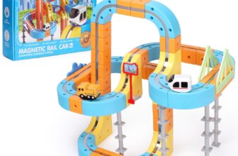 155pcs Clickrail Electric Train Set for Kids,Magic Rail Cube,3D Embedded Layouts Train Track Fusion Toy,DIY Cube Track,with Gravity-Defying Motorized Train,for Boys & Girls 3(155pcs)