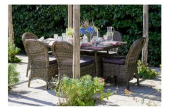 160cm Mayfair Rectangular Dining Table with 6 Dining Chairs