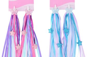1Pair Rainbow Bike Streamers for Girls Boys,2PCS Colorful Handlebar Tassels for Kids Bicycle, Scooter, Tricycle Accessories – Easy Attach Grips Decor for Girls Boys