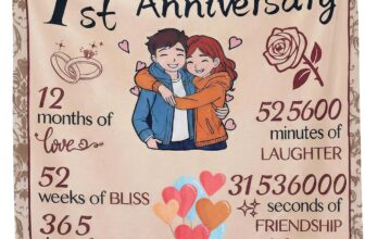 1st Wedding For Him, For Her, Love Romantic Home Accessories Blanket for Wife from Husband,One Year Anniversary Presents For Women