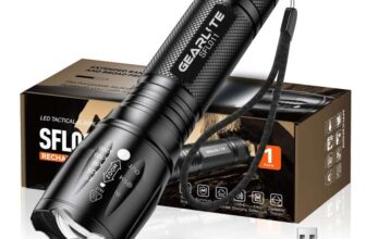 2 Pack 2000LM GEARLITE LED Torch Rechargeable, Waterproof, Zoomable – Sold by GEARLITE FBA