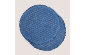 2 Pack Blue Fringed Placemats
