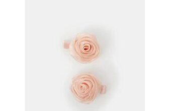 2-Pack Girls Fabric Flower Hair Clips