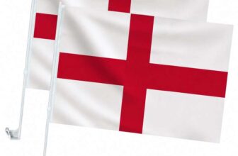 2 Pcs England Car Flags, 45x30cm – Weatherproof Sold by MoFish / FBA