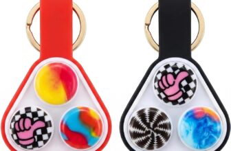 2 Pcs Triangular Magnetic Fidget Keyring, Portable Stress Relief Keychain, Dual-Mode Fidget Toy for Anxiety Relief & Focus, Ideal for Adults and Kids