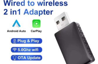 2-in-1 New Wireless CarPlay Adapter Wired to Wireless Dongle for Apple & Android Auto, New customer Sold by FLIXIVI CarPlay Direct Store