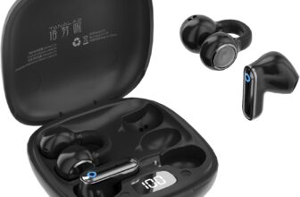 2-in-1 Wireless Earbuds, Semi In-Ear Flat Open Ear Clip Headphones, Bluetooth 5.3 Mini Invisible Earphones for Small Ear Canals, Lightweight Hidden Clips & Flat Buds for iPhone Android