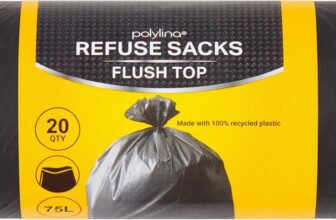 20 Refuse Sacks Flush Top 75L