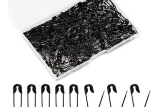 200 Pcs 19mm Mini Safety Pins, Rust-Resistant, Black