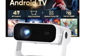 2026 Smart Projector Android 14, 1080P/4K, WiFi 6, BT 5.2