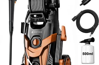 2026NEW Pressure Jet Washers 180bar, 450 l/h Electric Power Washers with Hose Reel, Foam Cannon & Adjustable 6-in-1 Nozzles, Area Coverage: 50/h, Jet Washer for Fences, Cars, Patios and Driveway