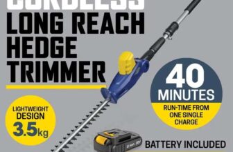 20V 2.4m Telescopic Cordless Hedge Trimmer Long Reach, Includes 1 Battery & 1 Charger