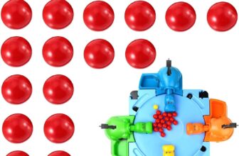 21 Pcs Plastic Marble Game Balls – Compatible with Hungry Hippos, 19 Red & 2 Yellow Balls – Replace Lost/Damaged Game Pieces