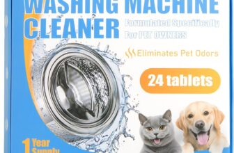 24 Count Washing Machine Cleaner Tablets for Removing Pet Hair, for 12-Month Supply, Deep Cleaning Descaler & Deodorizer, Compatible with Front, Top Load & HE Washers, Septic Safe