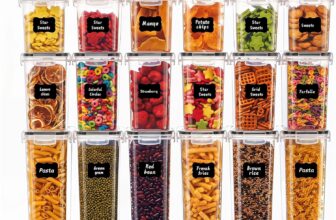 24 Pack Airtight Food Storage Containers with lid, 36L BPA-Free Kitchen Storage Containers, Cereal Storage Containers for Sugar, Dry Food & Baking Supplies with Labels & Marker