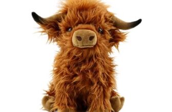 25 Cm Highland Cow Plush, Brown Soft Stuffed Toy