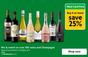 25% off 6 bottles of selected wines
