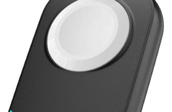 2500mAh Portable Charger for Apple Watch – imodomio Magnetic Wireless Fast Charging for Apple Watch Charger – Compact iWatch Accessories with Keyring for RV, Camping, Car & Travel Essential