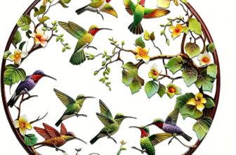2D Acrylic Suncatcher Ornament Stained Glass Bird Design Window Hangings Sun Catchers for Garden Decorative Function for Windows, Garden and Room (Indoor & Outdoor) Home Decor