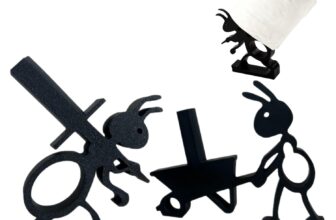 2PCS Ant Toilet Roll Holder,Black Toilet Roll Holder Free Standing,Animal Toilet Paper Stand,3D Printed Cute Black Ant Roll Holder,Funny Toilet Roll Storage,Bathroom Decor Set,Toilet Tissue Holder