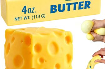 2PCS Butter and Cheese Squishy Set, Butter Squishy Cheese Stress Ball Slow Rising Squishies Butter Stick, Cute Soft Squeeze Squishy Toys for Anxiety Relief, Sensory Fidget Toys for Office Desk