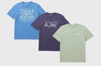 3 Pack Blue Surf Graphic T-Shirts 99p C&C