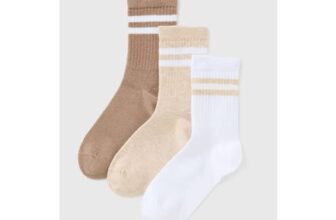 3 Pack Girls Brown Sport Socks
