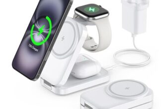 3-in-1 Foldable MagSafe Wireless Charger for iPhone, Watch, AirPods