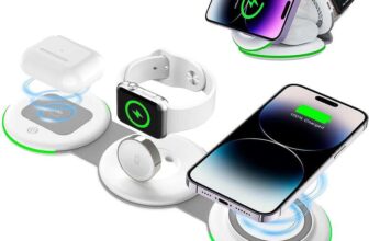 3-in-1 Foldable Qi 15W Magsafe Wireless Charging Station for iPhone, Apple Watch & AirPods