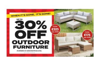 30% off OUTDOOR FURNITURE