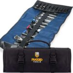 32 Pocket Tool Roll Organizer – Wrench Organizer & Tool Pouch – Wrench Roll Includes Pouches for 10 Sockets