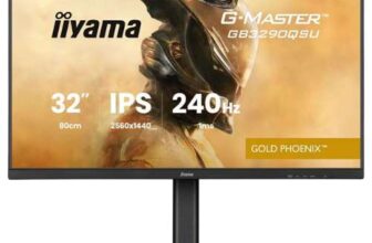32 QHD IPS gaming monitor – iiyama. 240Hz, 1ms, built-in speakers, height adjustable. HDMI & DP