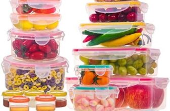 38 Pcs Large Food storage containers with lids airtight-2500ML to Sauces Box – (19 Containers, 19 Lids), Stackable Kitchen BPAFree Leak Proof Plastic Bowls Sets -Microwave Freezer Safe Lunch Boxes