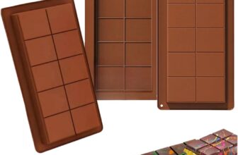 3Pcs Silicone Chocolate Moulds, Large Thick Moulds for Filling, Easy Release Candy Moulds (A)