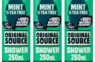3x Original Source Shower Gel 250ml: Mint & Tea Tree / Apple / Coconut Shea Butter / Lime / Lemon / Rhubarb & Raspberry / Peach Nectar Price